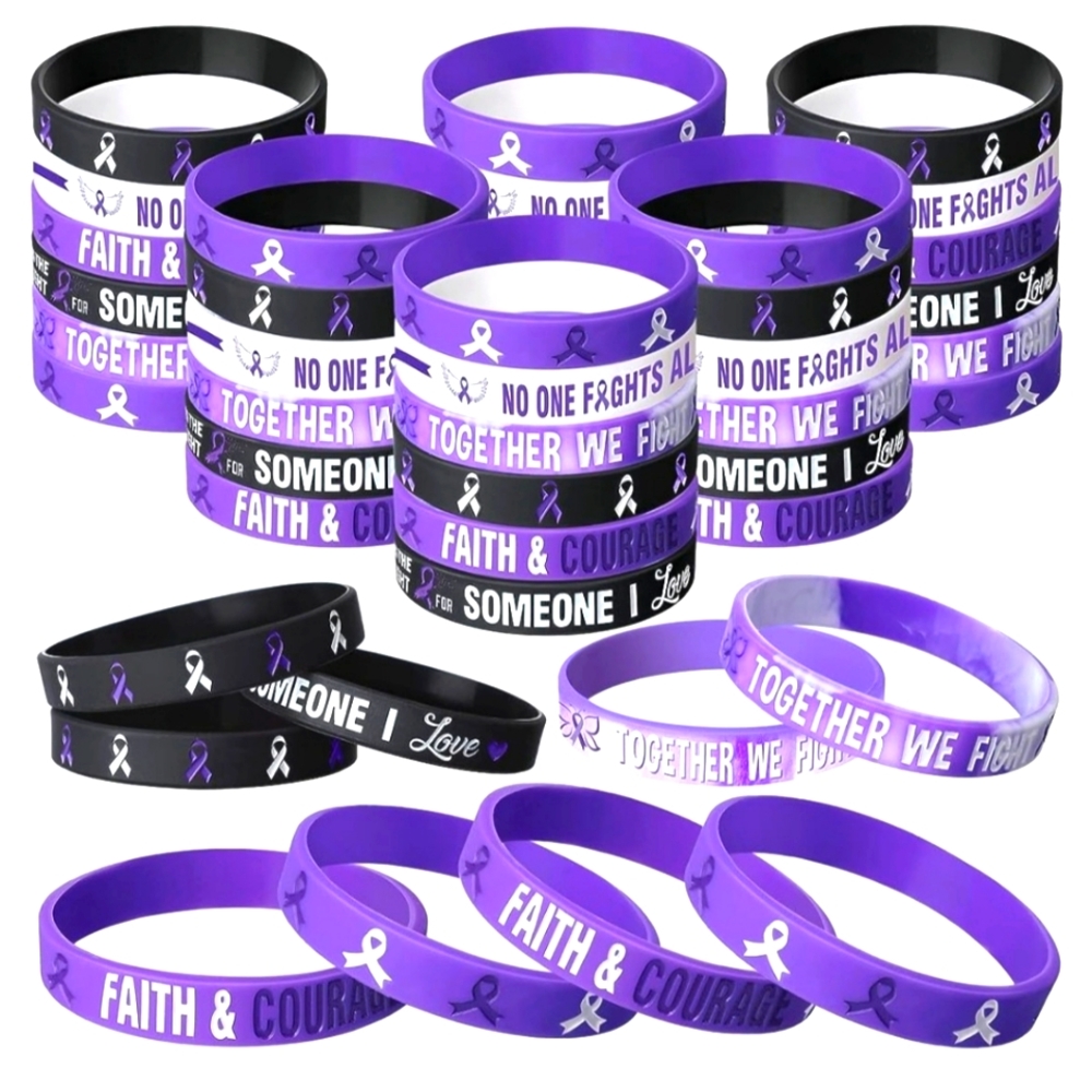 3 DOMESTIC VIOLENCE AWARENESS BRACLETS - Picture 1 of 3